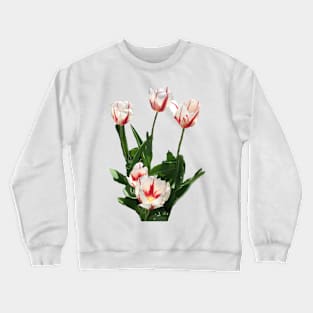 Red and White Tulips Crewneck Sweatshirt